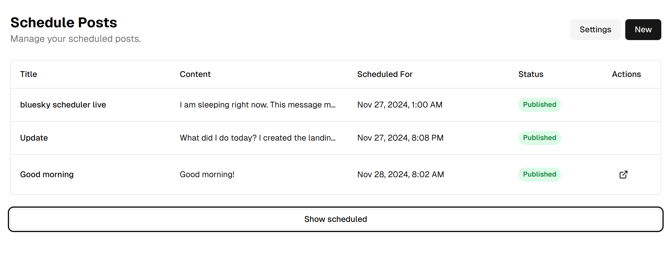 Bluesky Scheduler gallery image