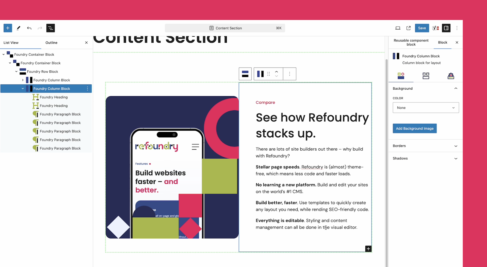 Mídia 9 de Refundir - Construtor de sites do WordPress de baixo código para velocidade, acesso e liberdade