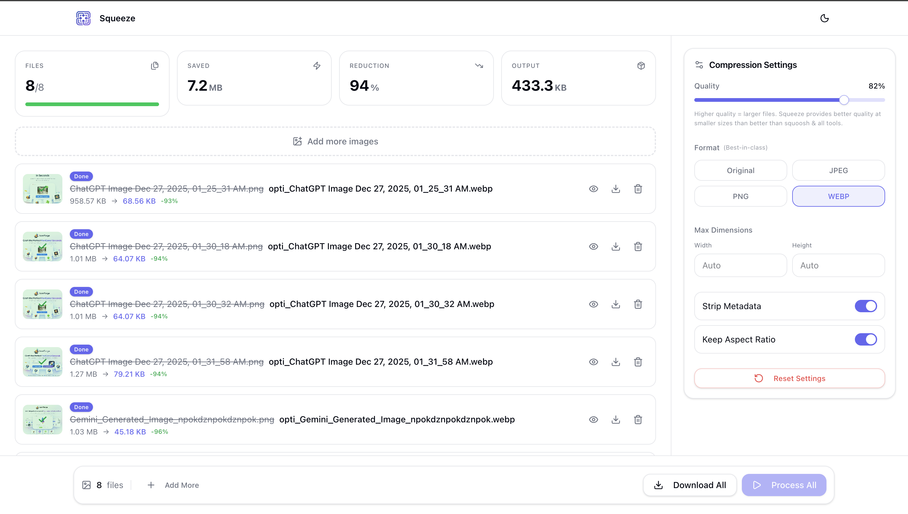Squeeze  - Screenshot 4 showing product features and functionality