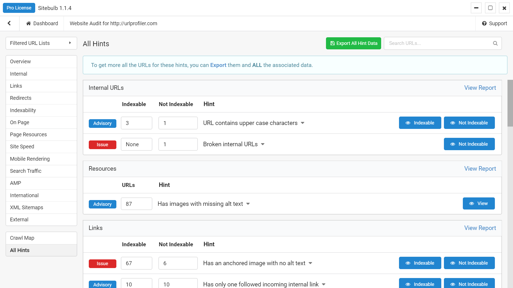 Sitebulb gallery image