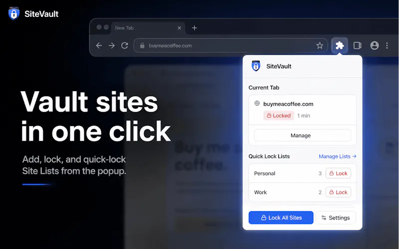 SiteVault screenshot 2