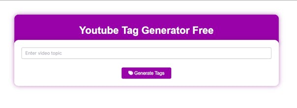 Youtube Tag Generator -Toolifypro.com gallery image