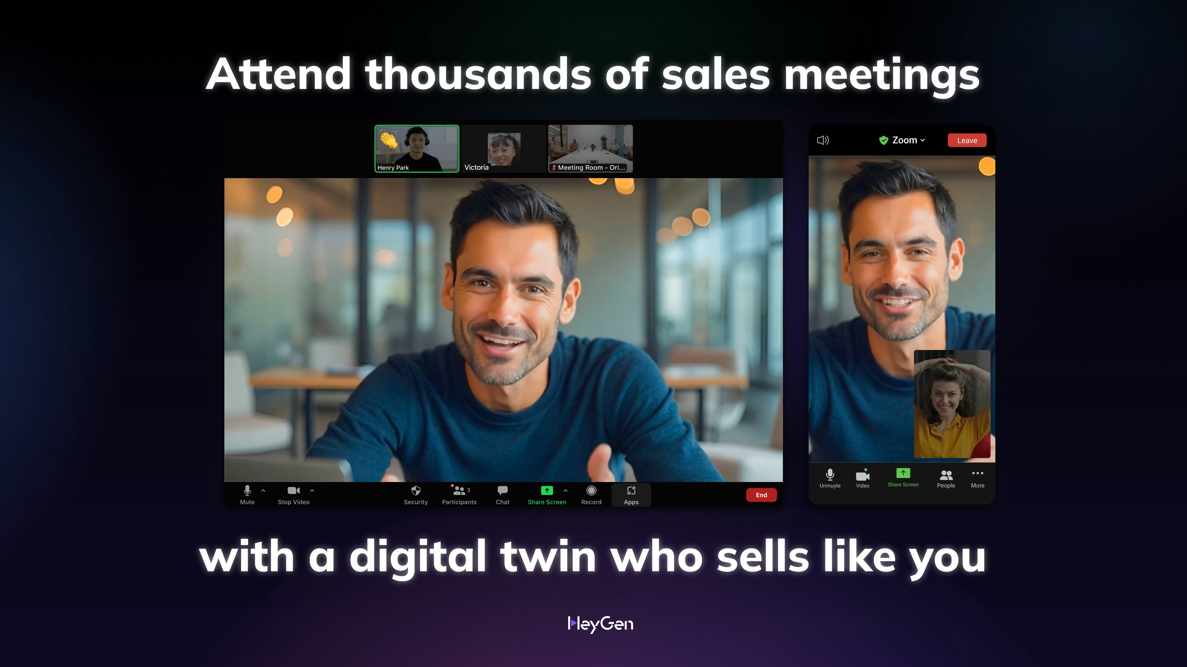 Heygen: Avatar การประชุมเชิงโต้ตอบ - ใช้การประชุมหลายพันครั้งต่อวันกับ Digital Twin ของคุณ! media 3
