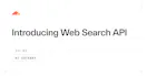 Web Search API
