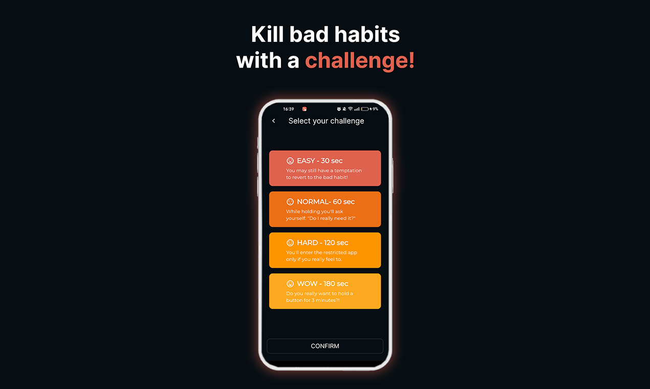 Mídia 4 de WALLHABIT: bloqueios e bobinas - ⌛ Roldem a rolagem e distrações irracionais no seu telefone.⌛