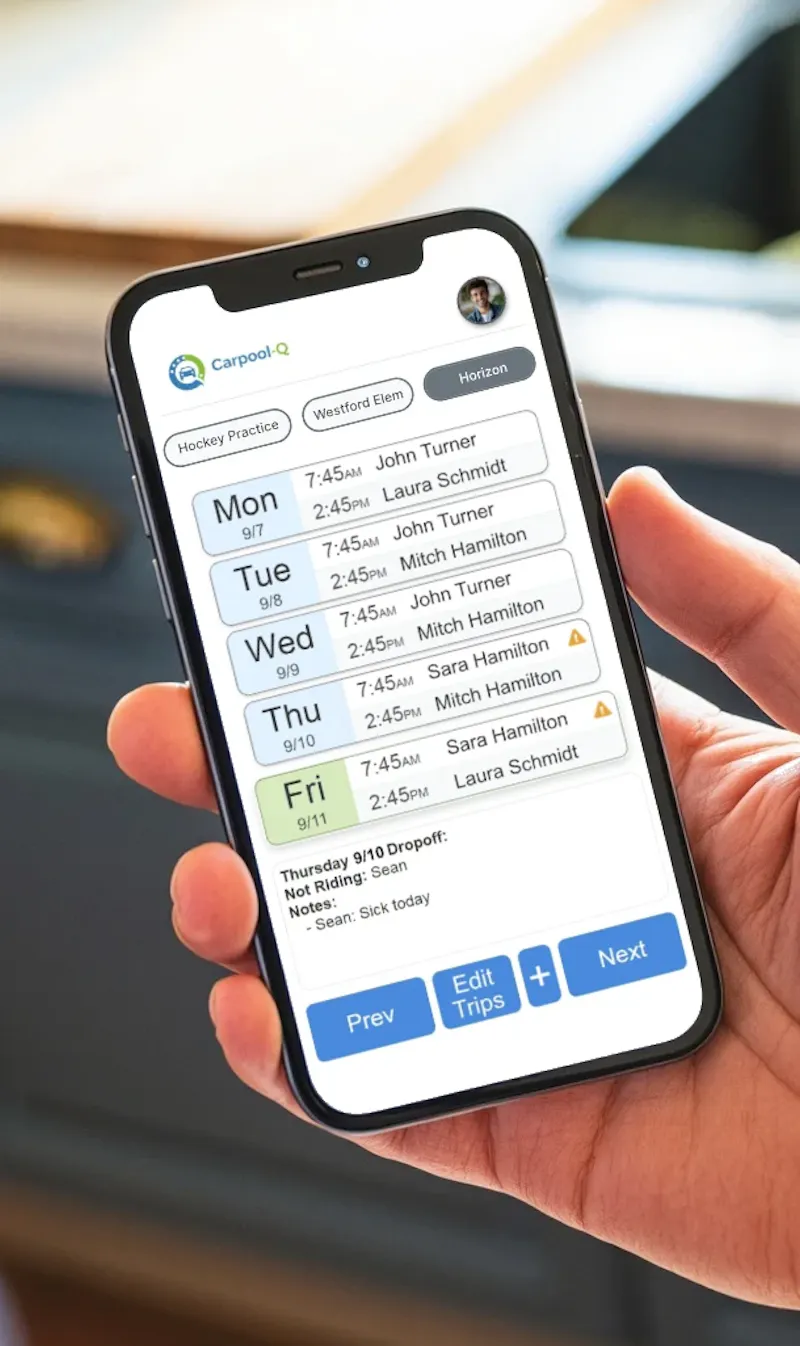 Carpool-Q: School Carpool screenshot 2