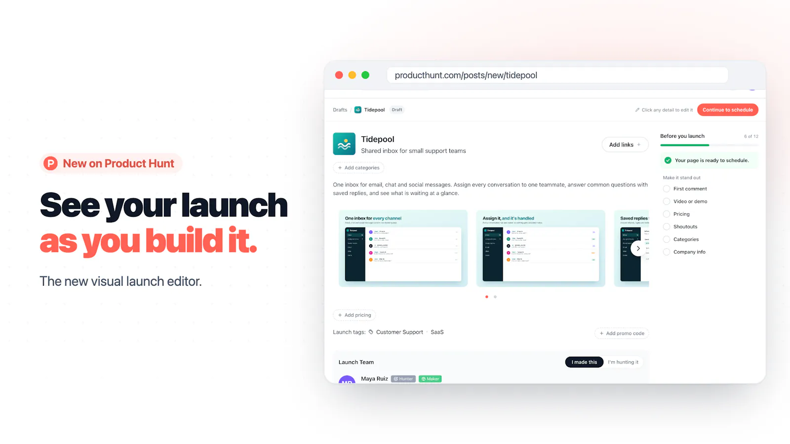 Product Hunt Visual Launch Editor screenshot 3