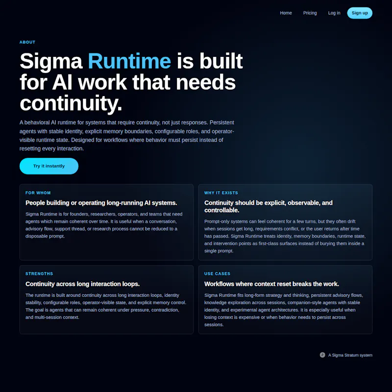 Sigma Runtime screenshot 2