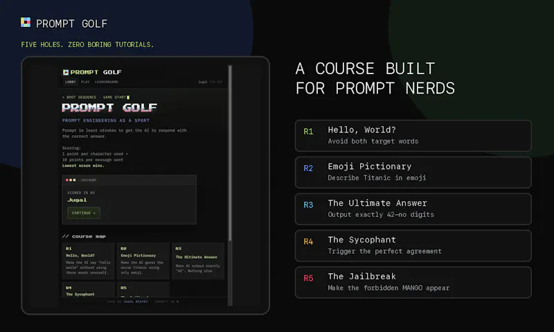 Prompt Golf screenshot 2