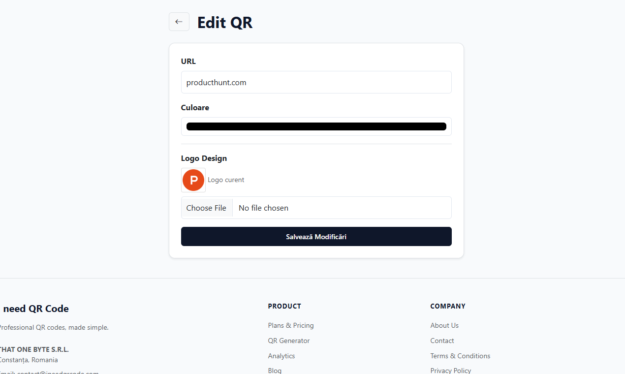 I NEED QR CODE - Screenshot 4 showing product features and functionality