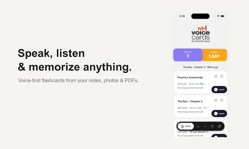 VoiceCards screenshot 1