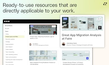 Reforge bietet kostenlosen Zugang zu branchenspezifischen Einblicken und Ressourcen.