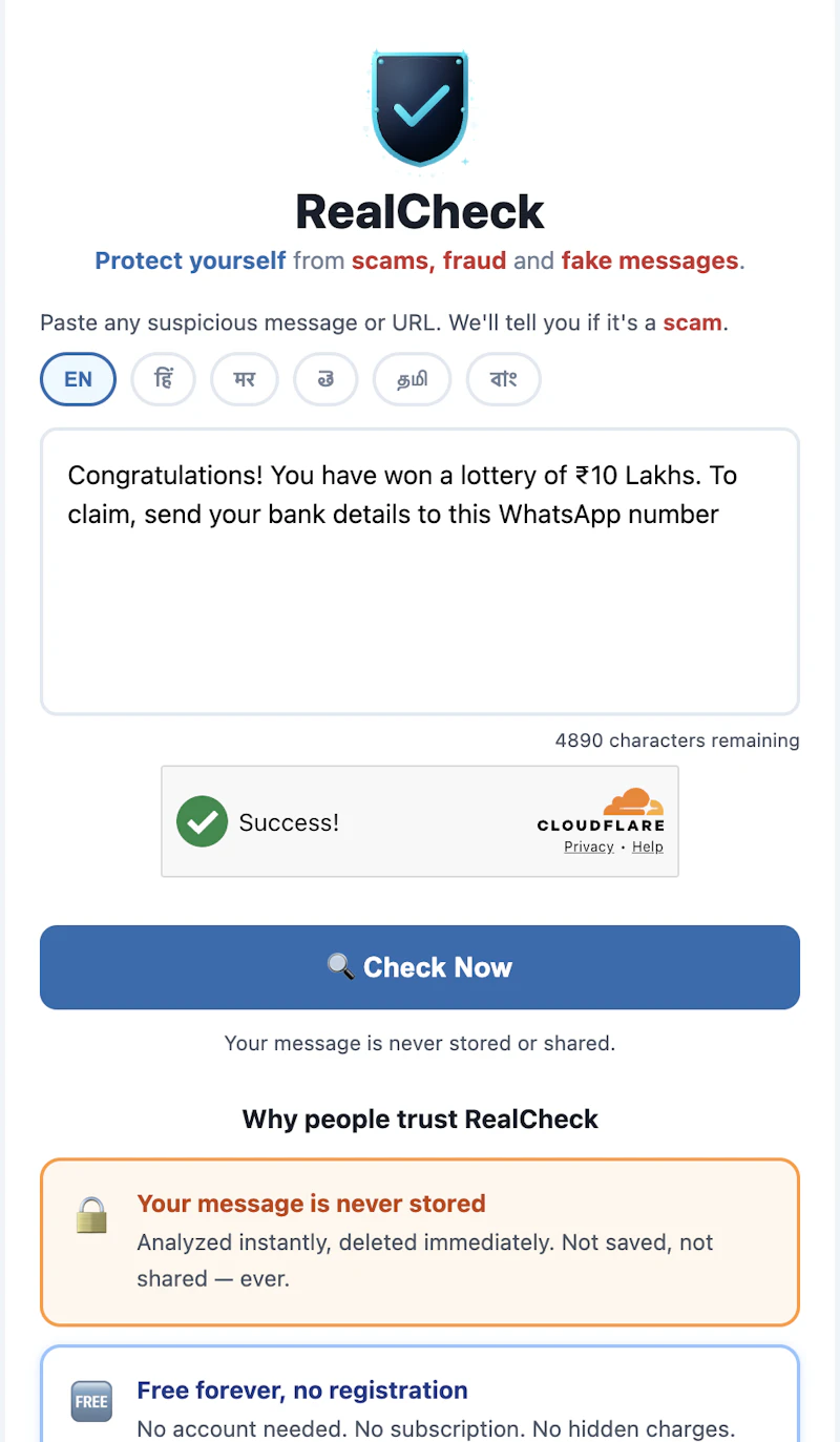 RealCheck screenshot 4