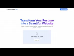 Resume2Webpage.com gallery image