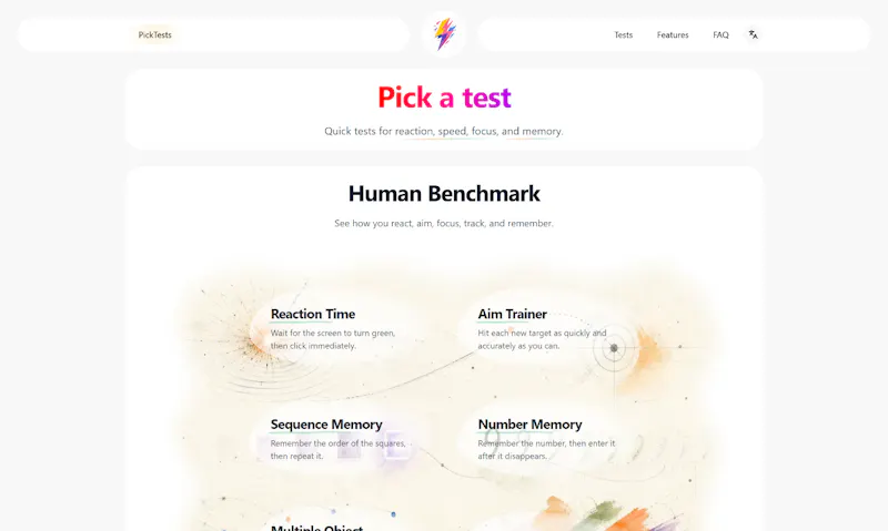 Pick a Test screenshot 1