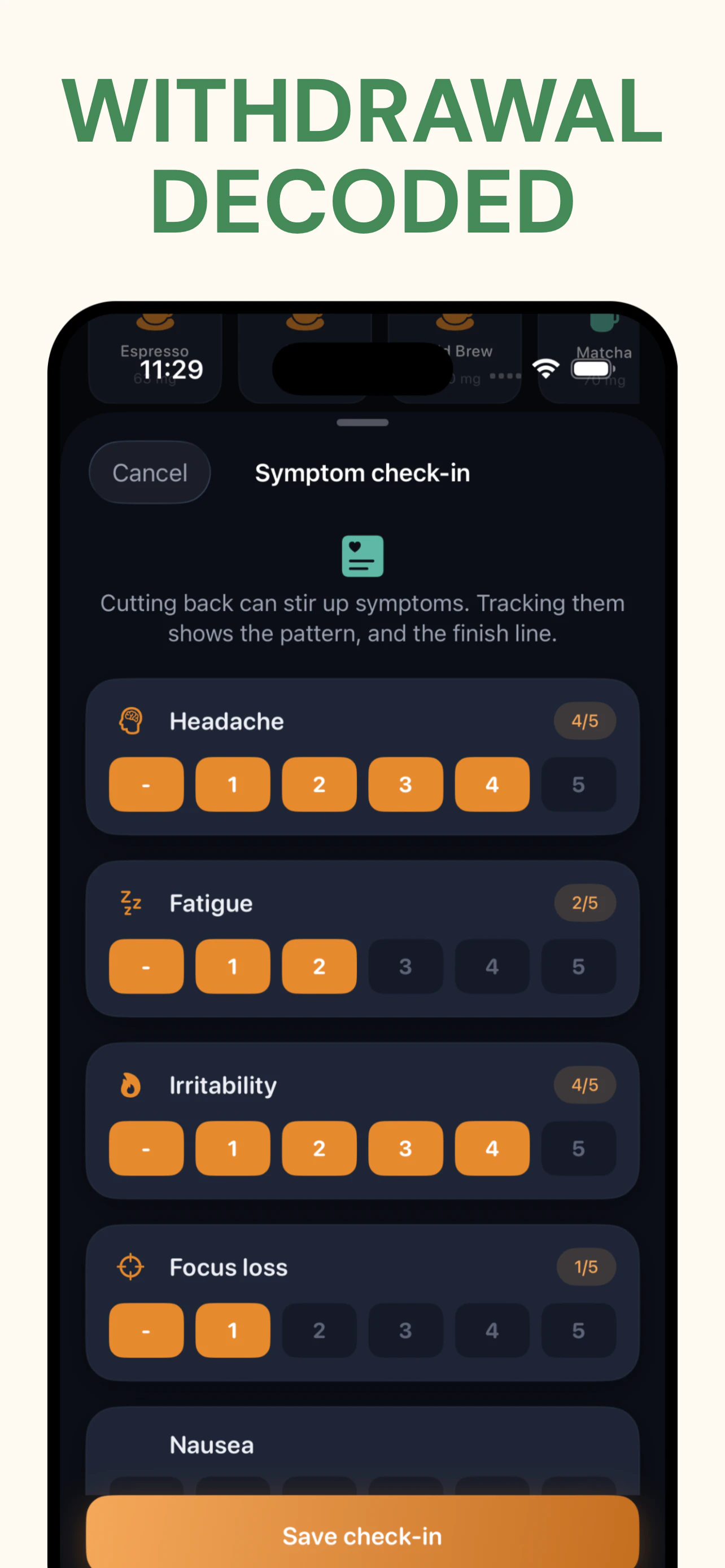 Decaf: Caffeine Tracker 截图 6