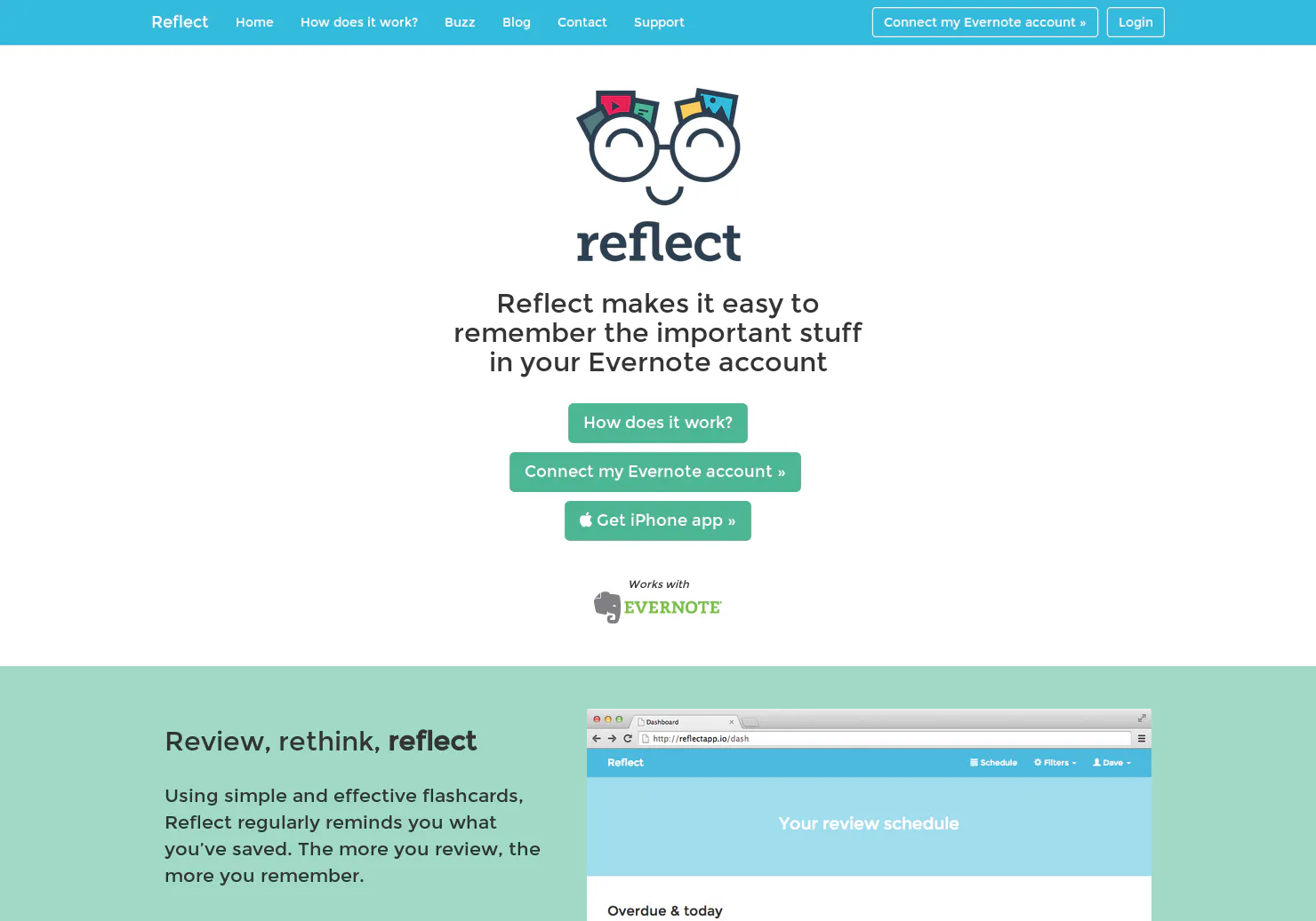 Reflect App for Evernote