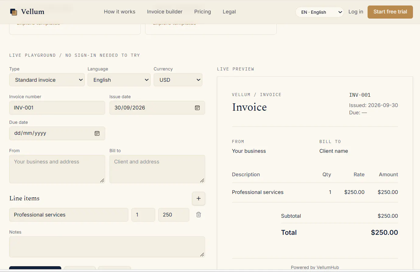 Vellum- a client hub  gallery image