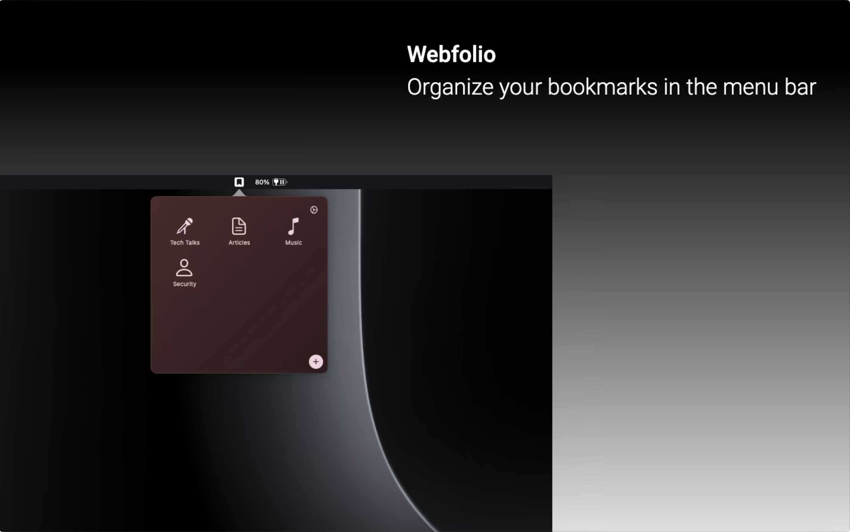 Webfolio: Menu Bar Bookmarks media 1