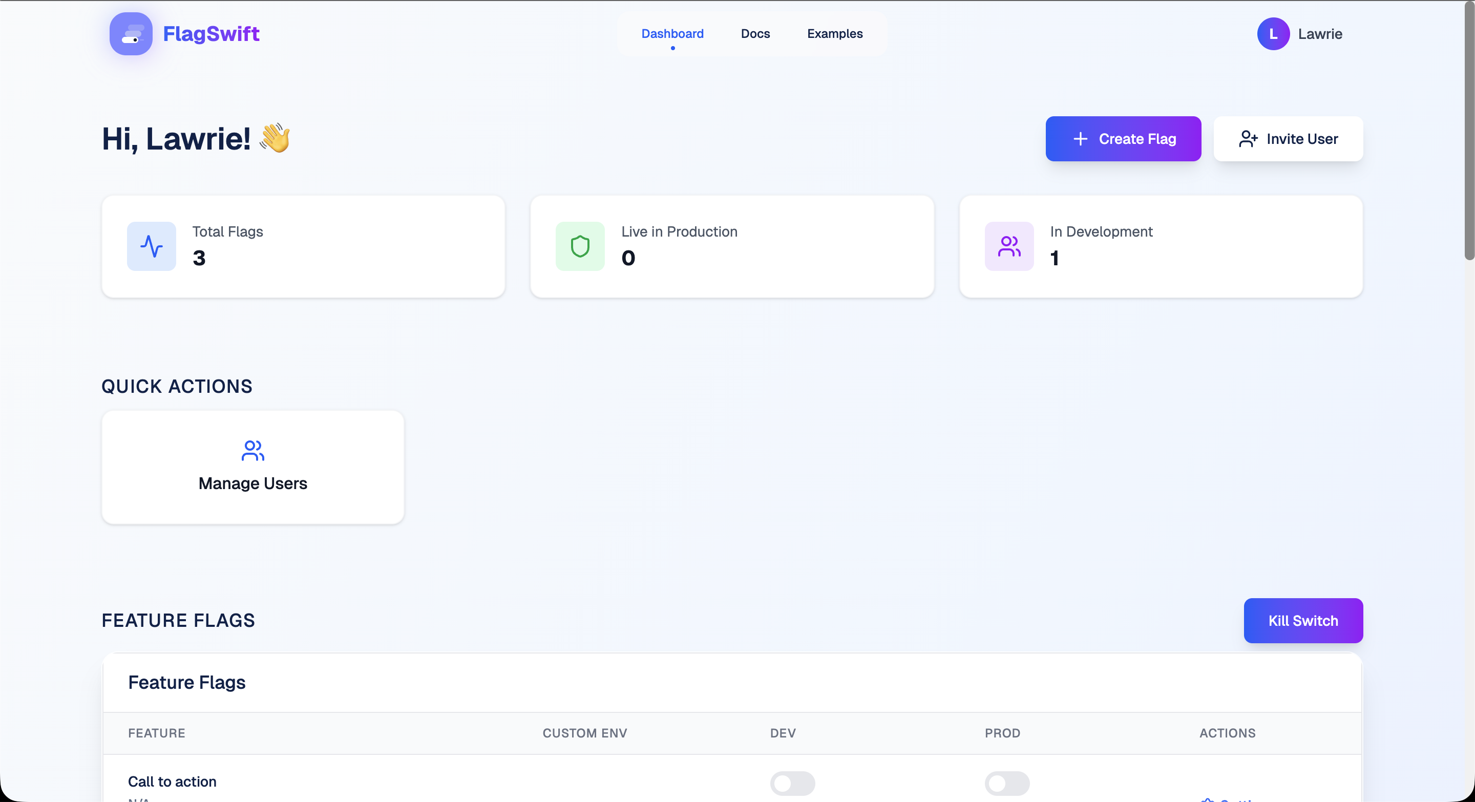 FlagSwift - Main screenshot showing features and interface