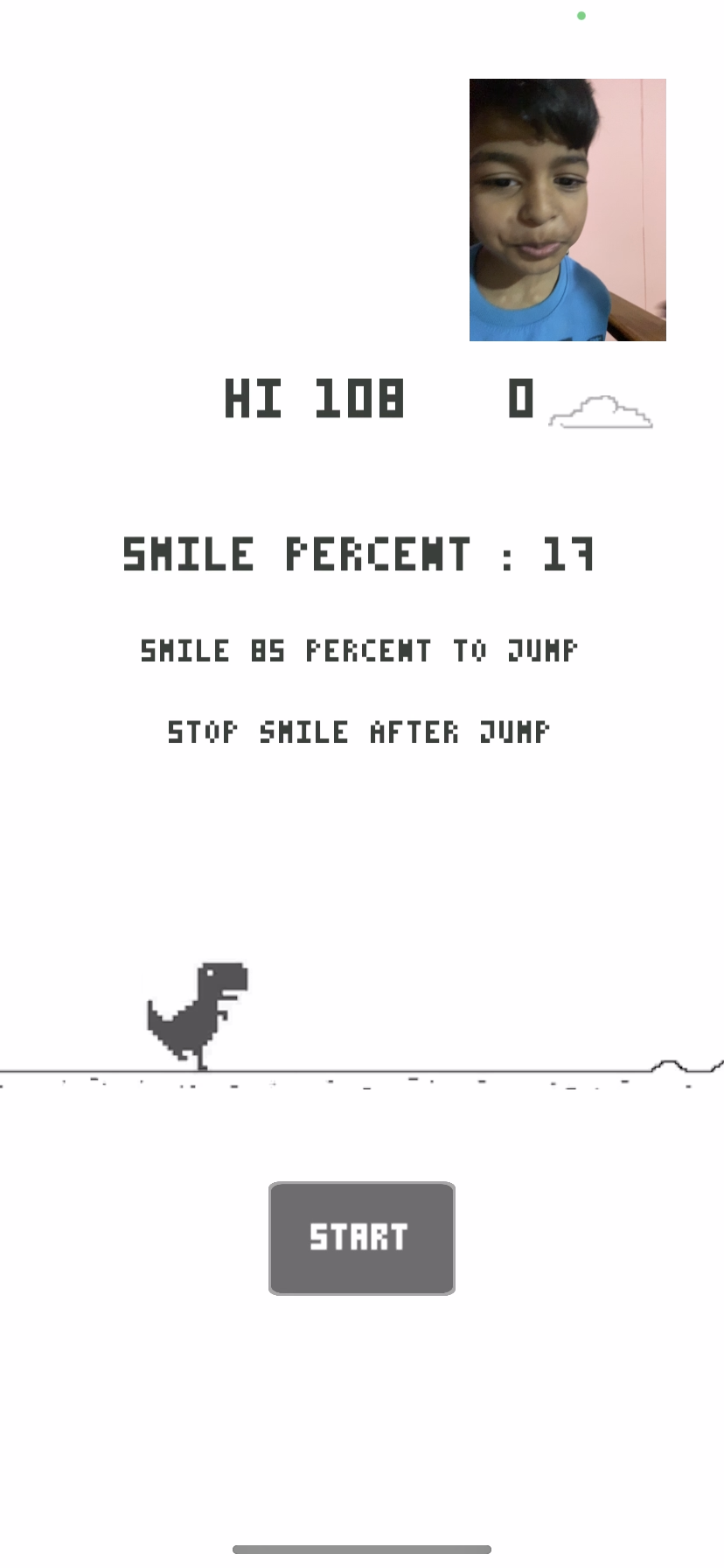Media IOS Smile Detection Chrome Dino Game - IOS Smile Detection Chrome Dino Game.Bermain dengan senyuman 1