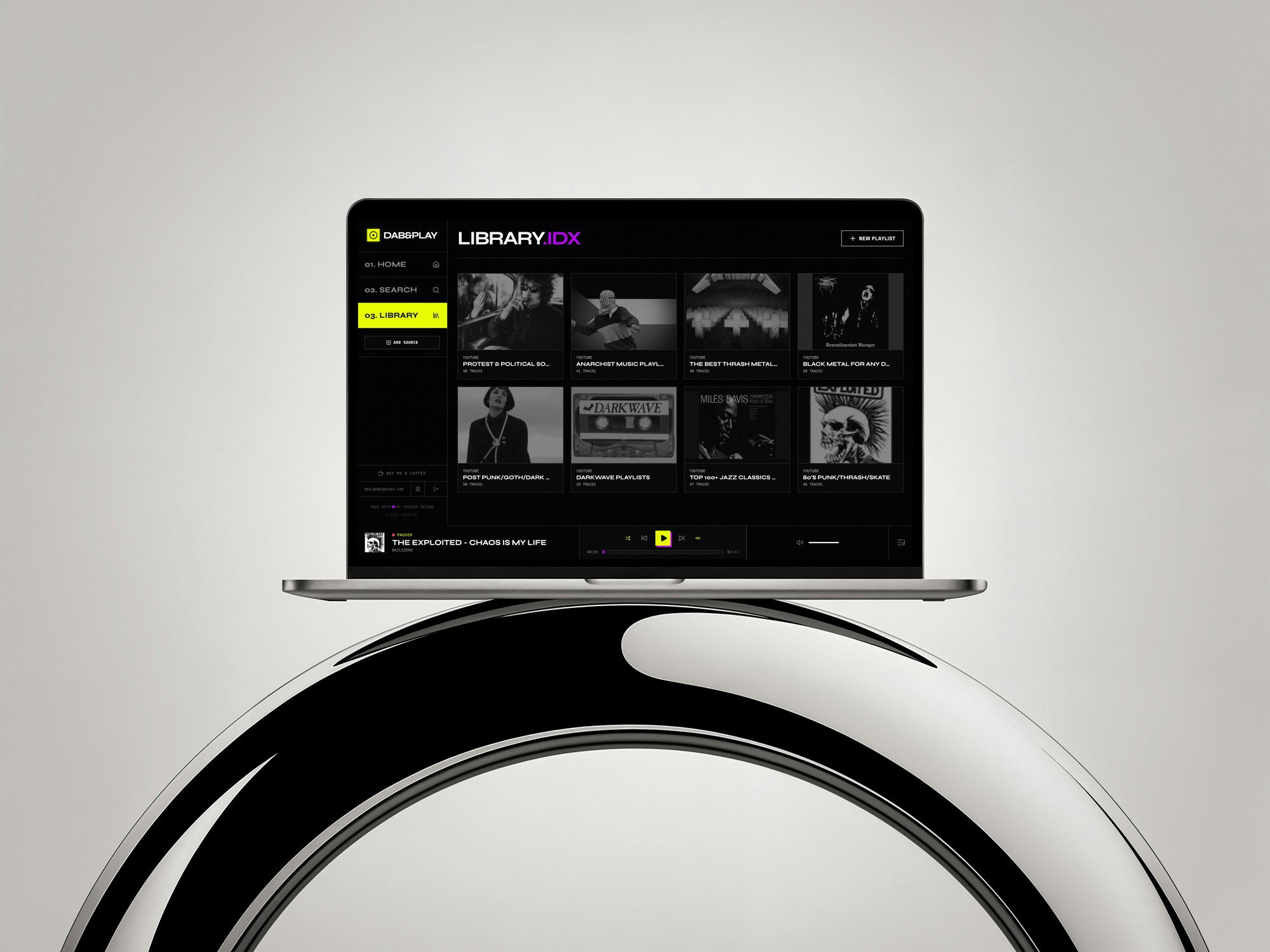 DAB&PLAY Music - Main product screenshot demonstrating key features and user interface