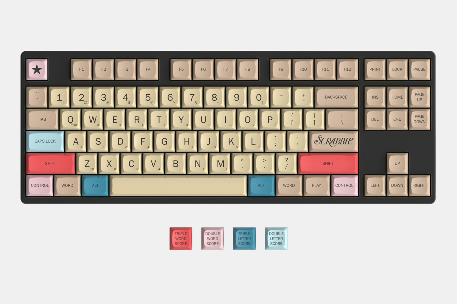 Massdrop x Hasbro Scrabble Keyboard gallery image