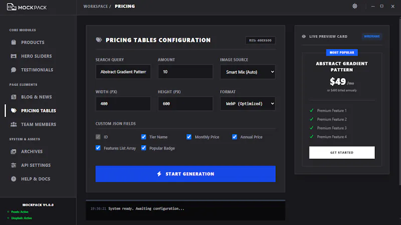 MockPack screenshot 2