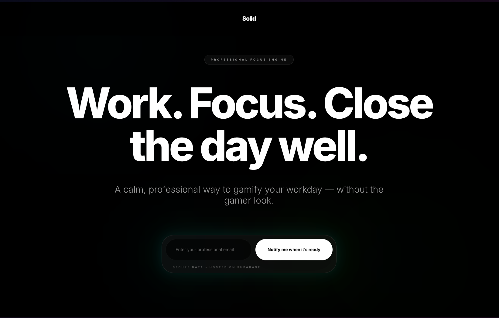 Solid - Main product screenshot demonstrating key features and user interface