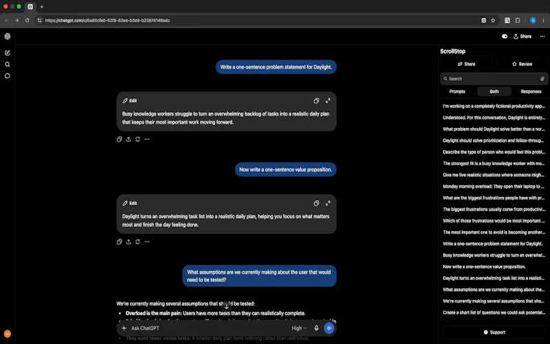 ScrollStop: Navigate Long ChatGPT Chats screenshot 6