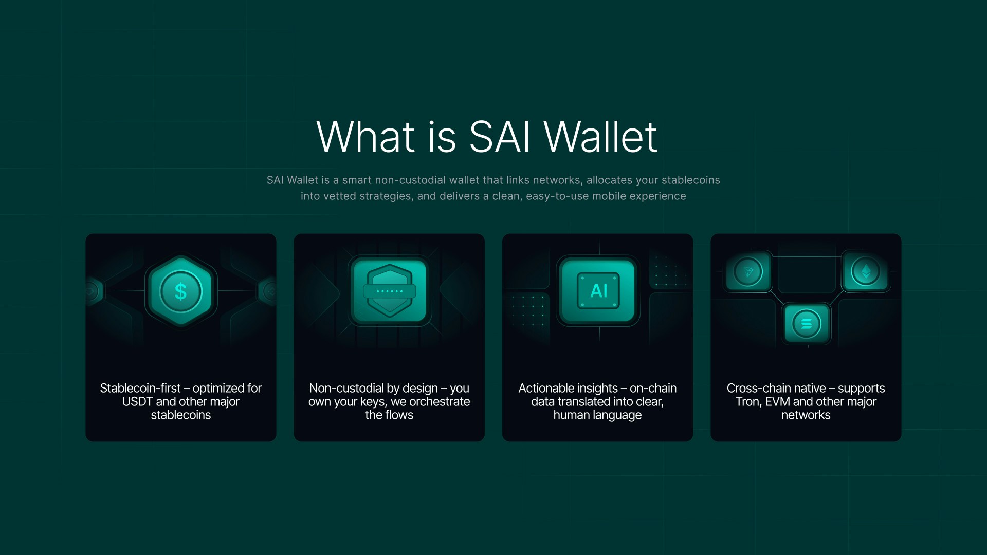 SAI Wallet - Screenshot 5 showing product features and functionality