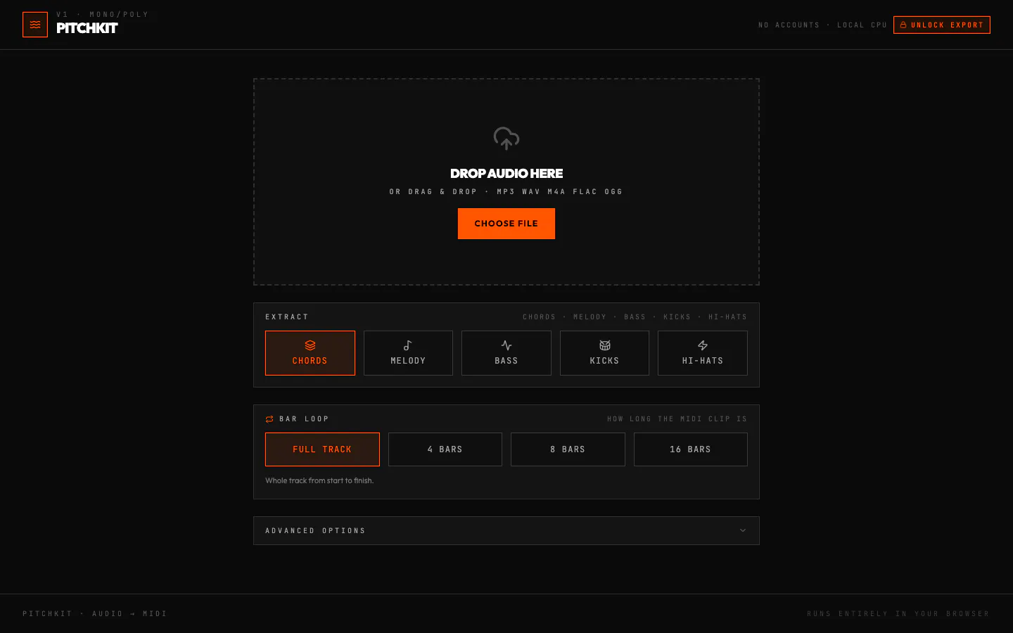 PITCHKIT · Audio → MIDI gallery image
