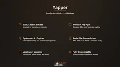 Yapper - 100% local voice dictation gallery image