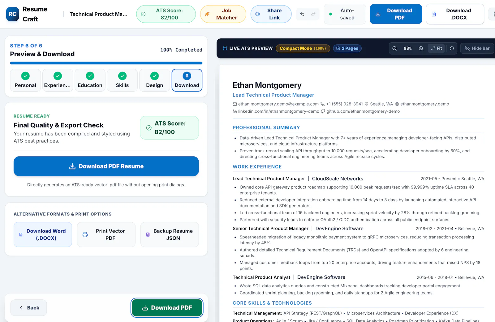 Resume Craft — Free AI Resume Builder screenshot 3