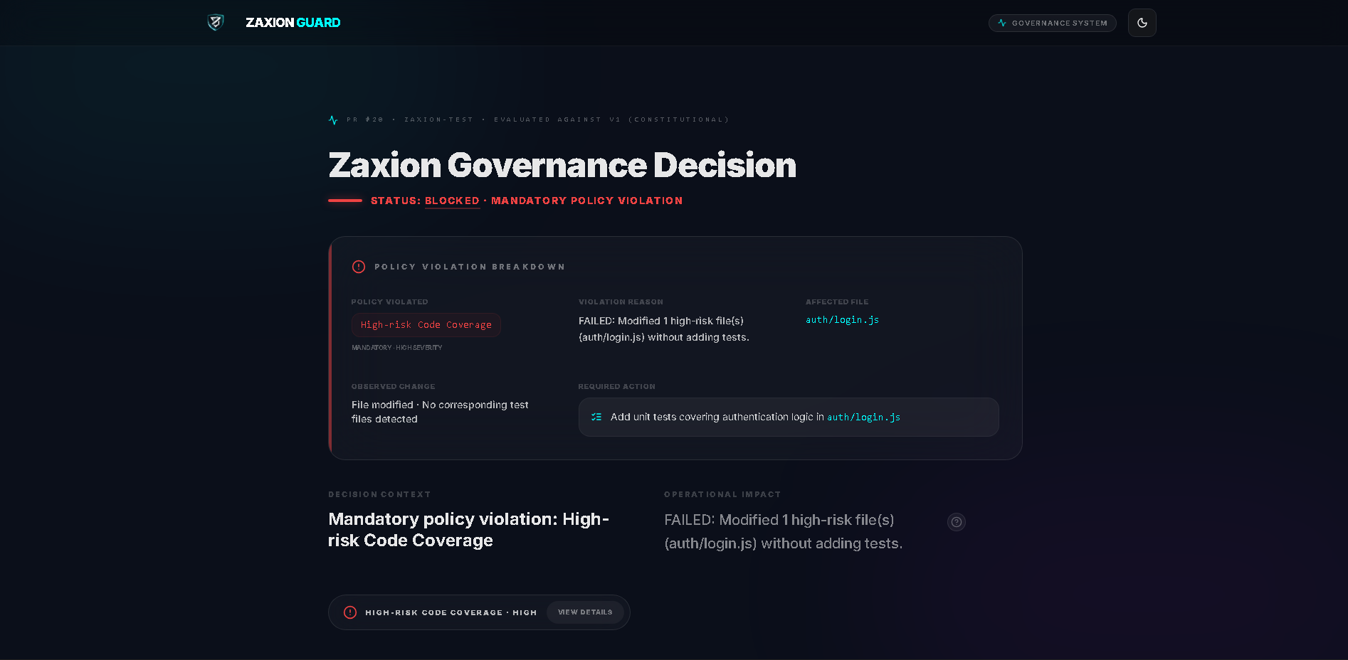 Zaxion - Screenshot 2 showing product features and functionality