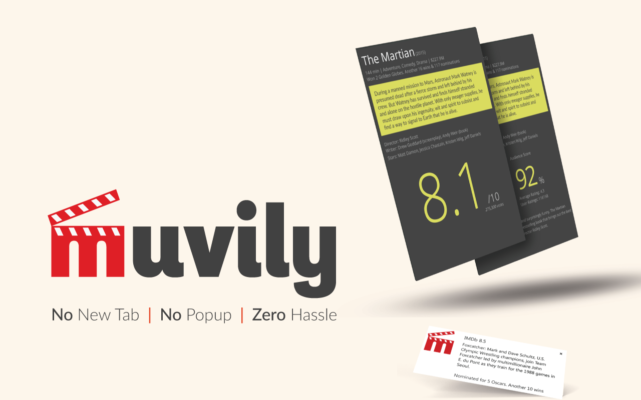 Muvily Chrome Extension gallery image