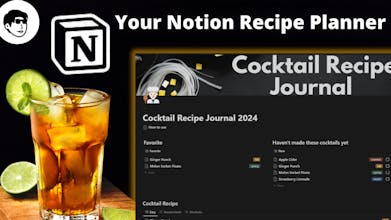 Cocktail Recipe Journal Notion Templates gallery image