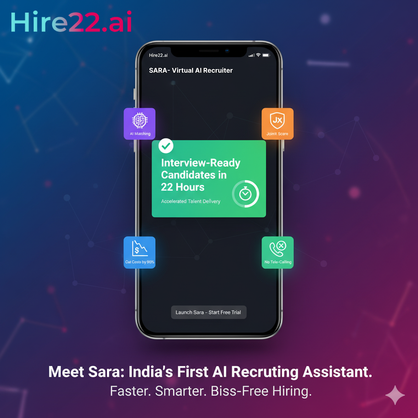 Média Hire22.ai - Premier portail d'emploi anonyme alimenté en IA 2