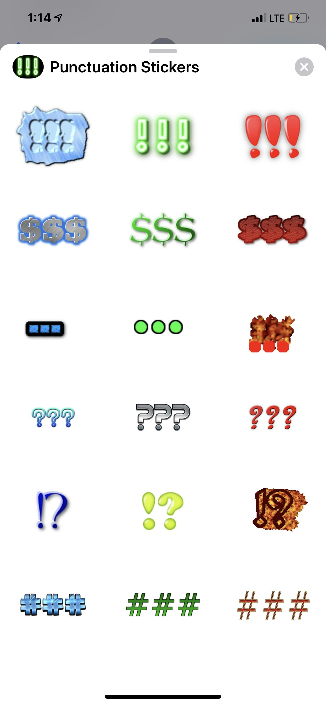 Punctuation IOS Stickers gallery image