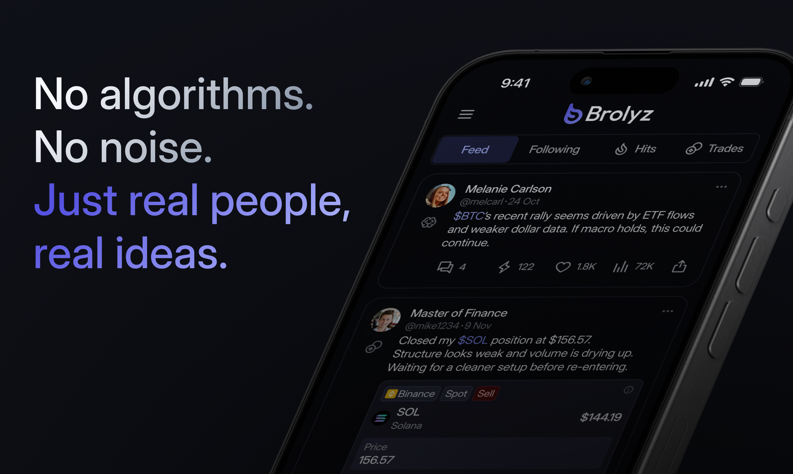 Brolyz: Financial Social Media Platform - Build your community. Share trades, insights, and portfolio media 5