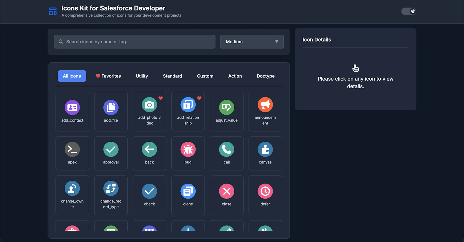 Icons Kit for Salesforce Developer screenshot 3