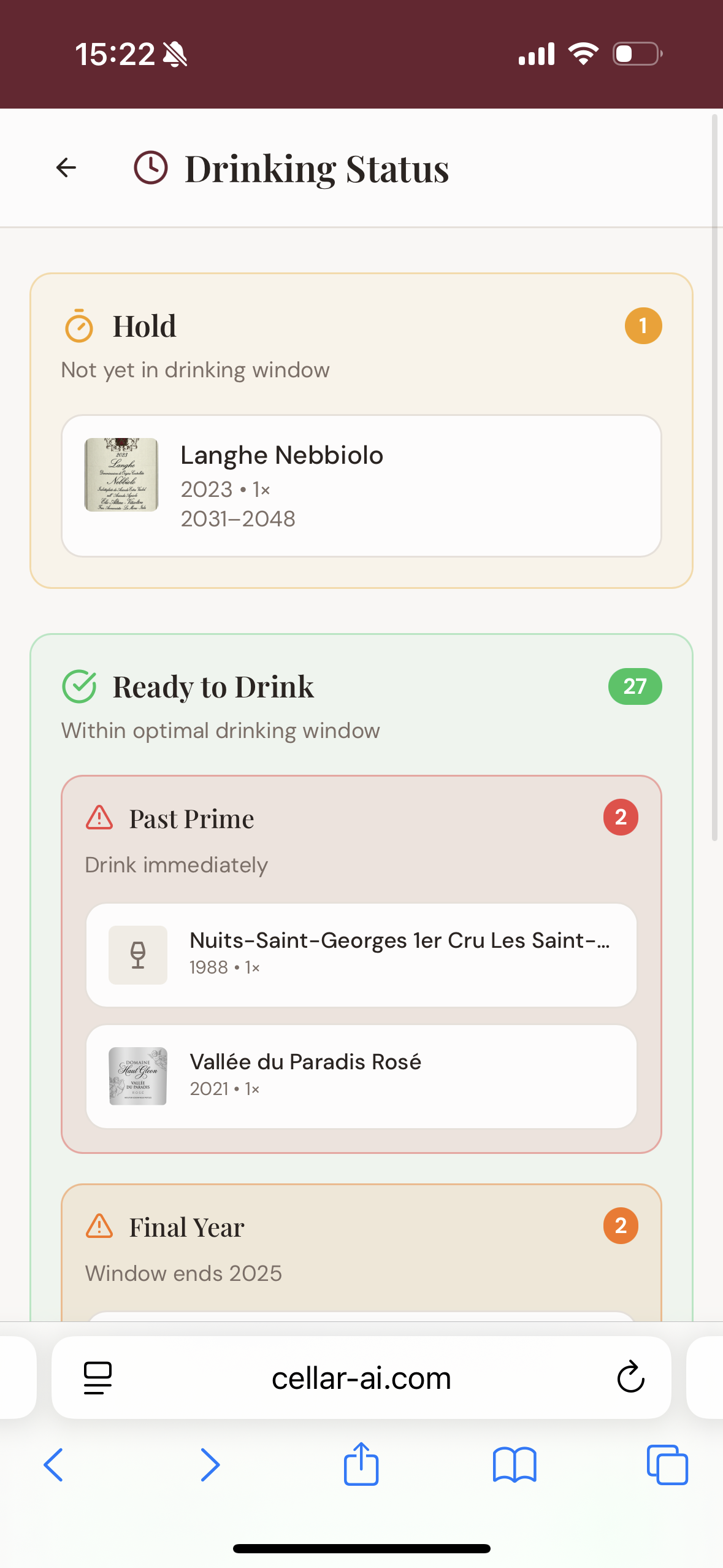 Cellar A.I.  - Screenshot 3 showing product features and functionality
