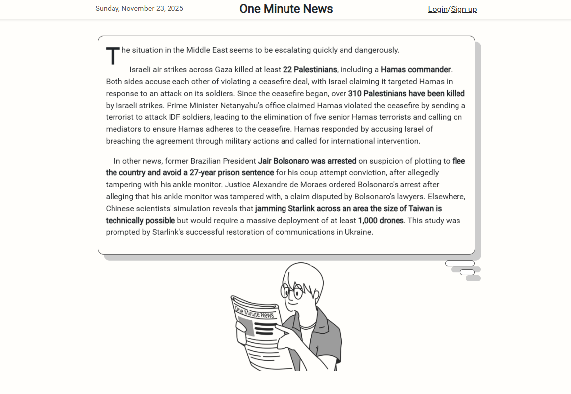 One Minute News gallery image