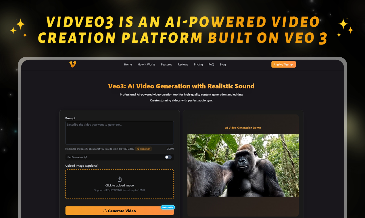 vidveo3 ai - VEO 3에 의해 구동되는 AI 비디오 제작 미디어 2