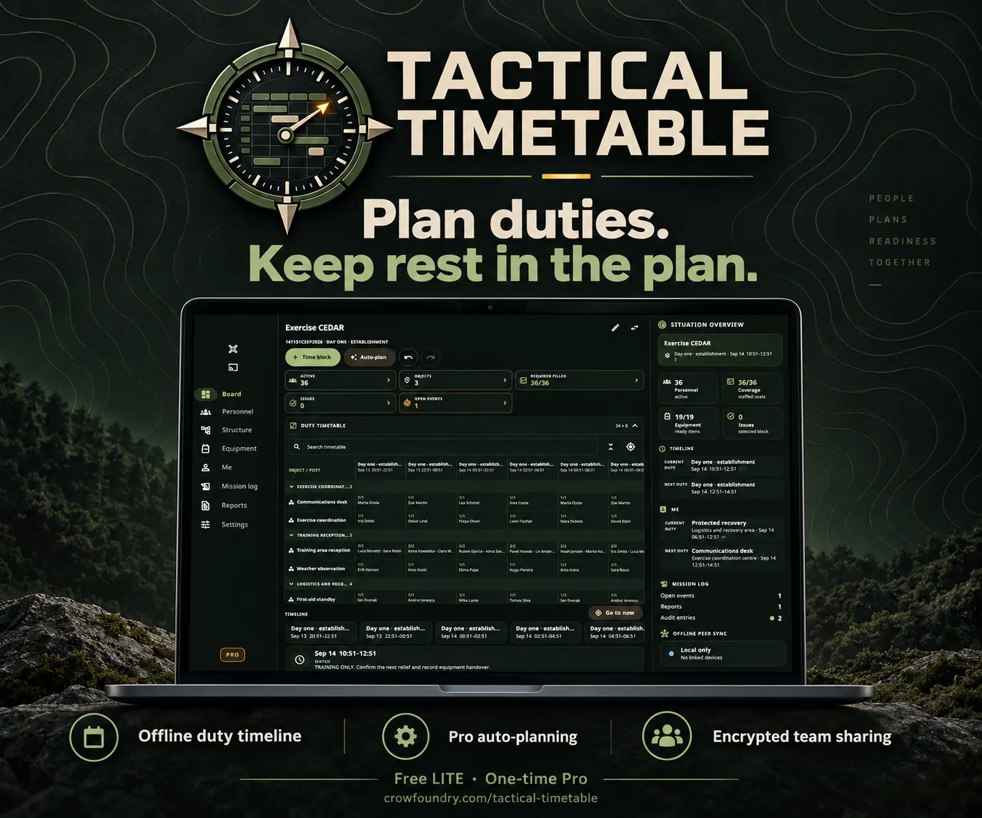 Tactical Timetable screenshot 1