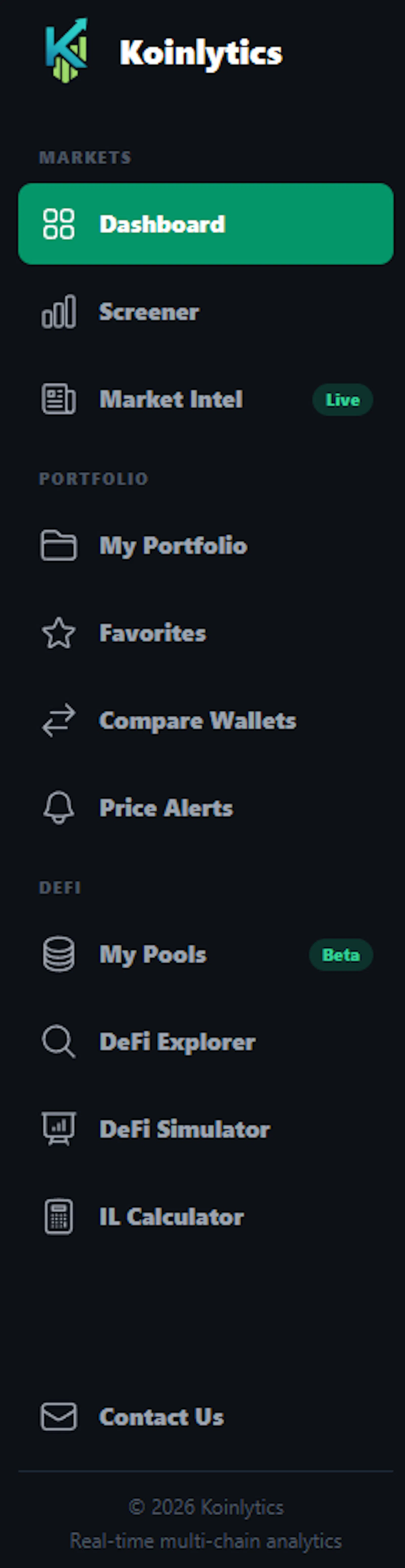 Koinlytics screenshot 2
