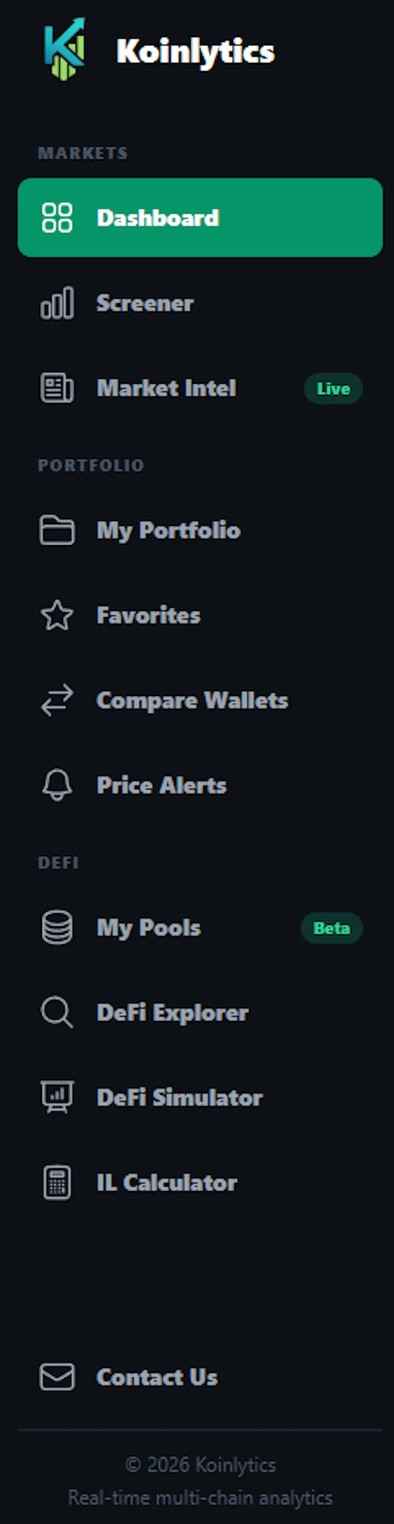 Koinlytics screenshot 2