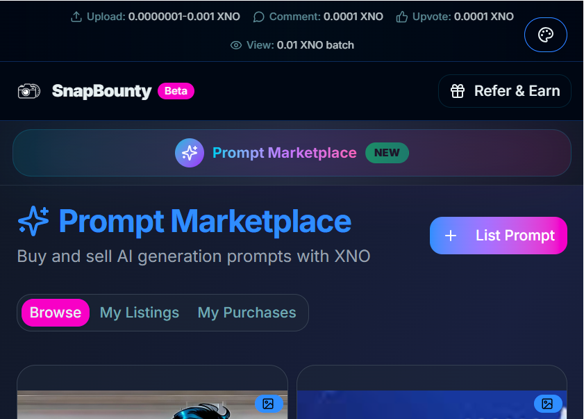 P2P Non-profit Prompts Marketplace gallery image