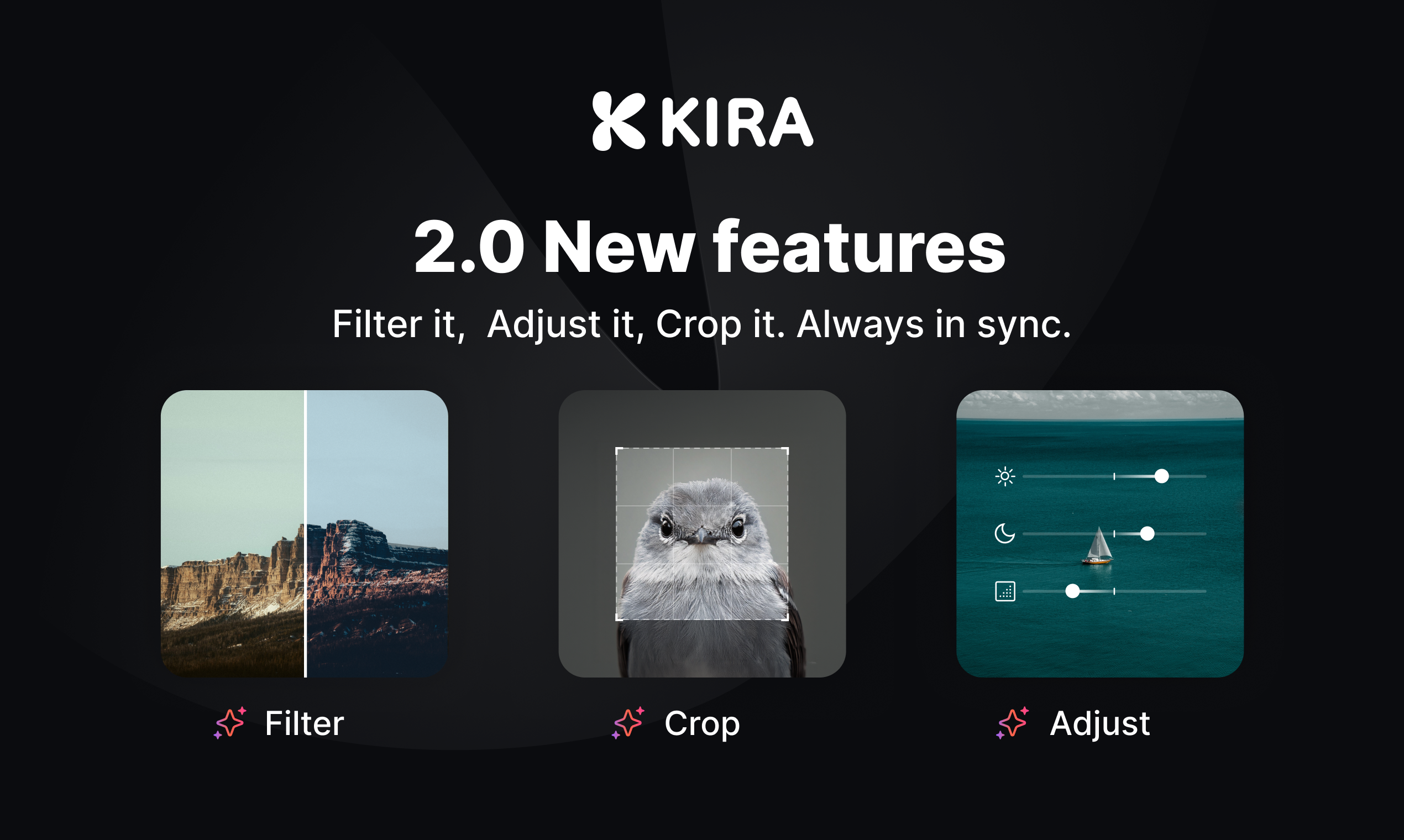 Kira Art - AI Filter - Main product screenshot demonstrating key features and user interface