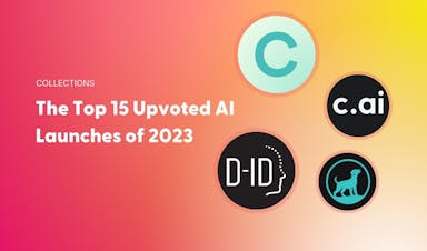 The top 15 AI products from 2023 header image